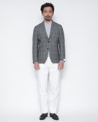 GIAMPAOLOハウンドトゥースウインドウペン シングルジャケット【MURAT】mb_01l