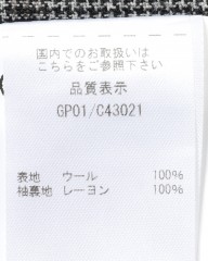 GIAMPAOLOハウンドトゥースウインドウペン シングルジャケット【MURAT】mb_23l