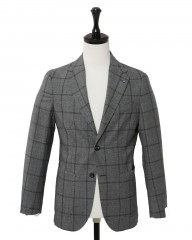 GIAMPAOLOハウンドトゥースウインドウペン シングルジャケット【MURAT】mb_c0