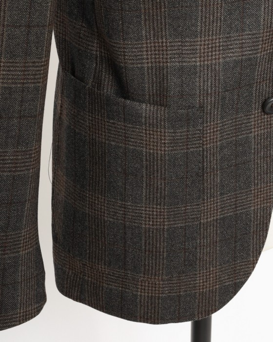 GIAMPAOLOグレンチェック シングルジャケット【MURAT】06l