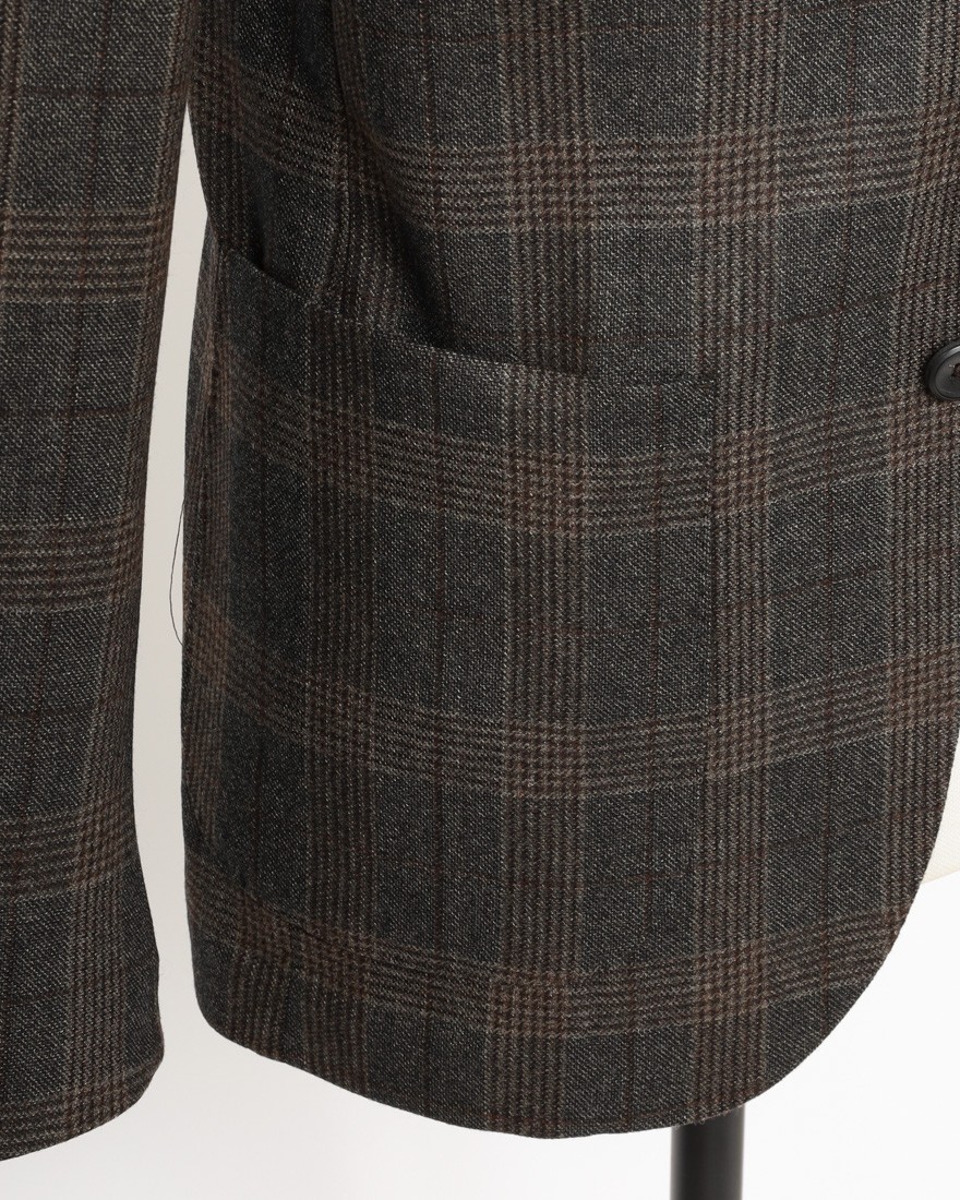 GIAMPAOLOグレンチェック シングルジャケット【MURAT】06l