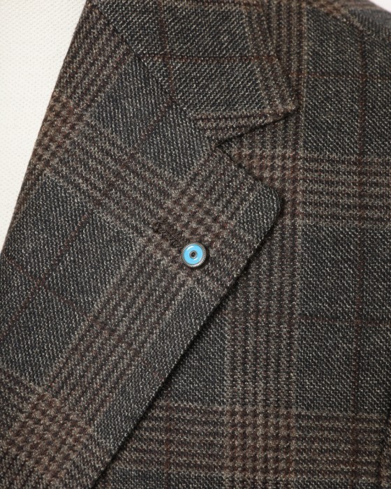 GIAMPAOLOグレンチェック シングルジャケット【MURAT】08l