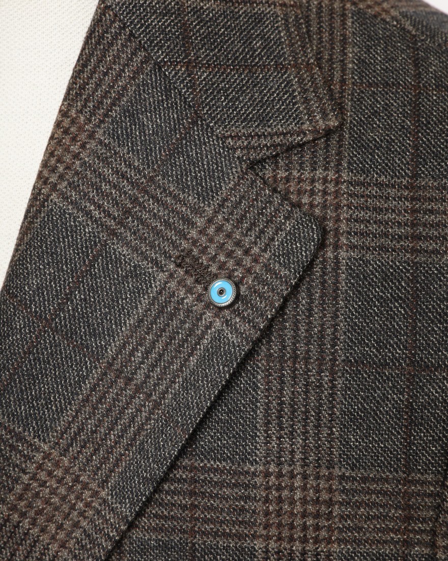 GIAMPAOLOグレンチェック シングルジャケット【MURAT】08l