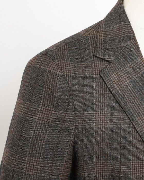 GIAMPAOLOグレンチェック シングルジャケット【MURAT】11l