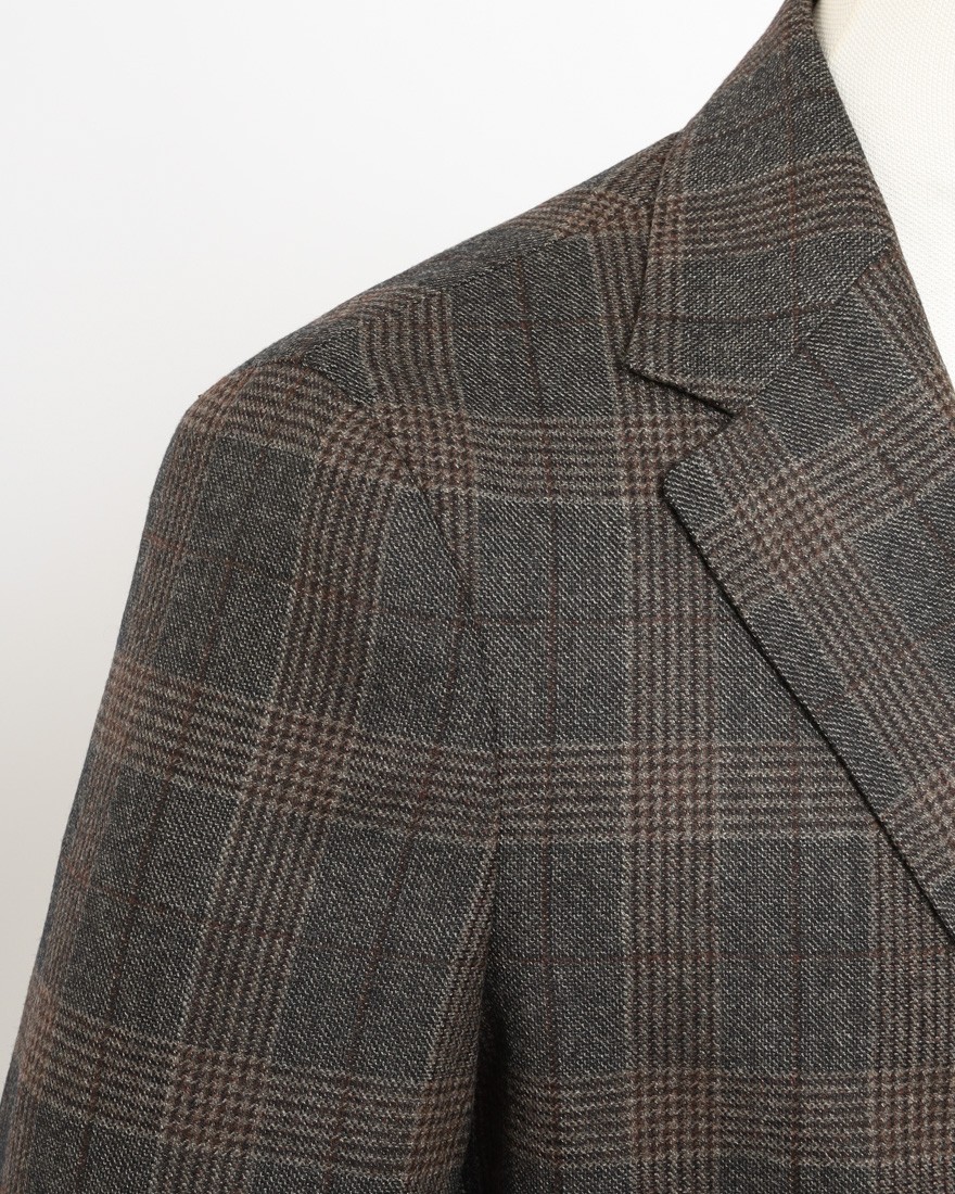 GIAMPAOLOグレンチェック シングルジャケット【MURAT】11l