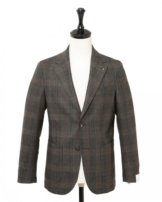 GIAMPAOLOグレンチェック シングルジャケット【MURAT】c0