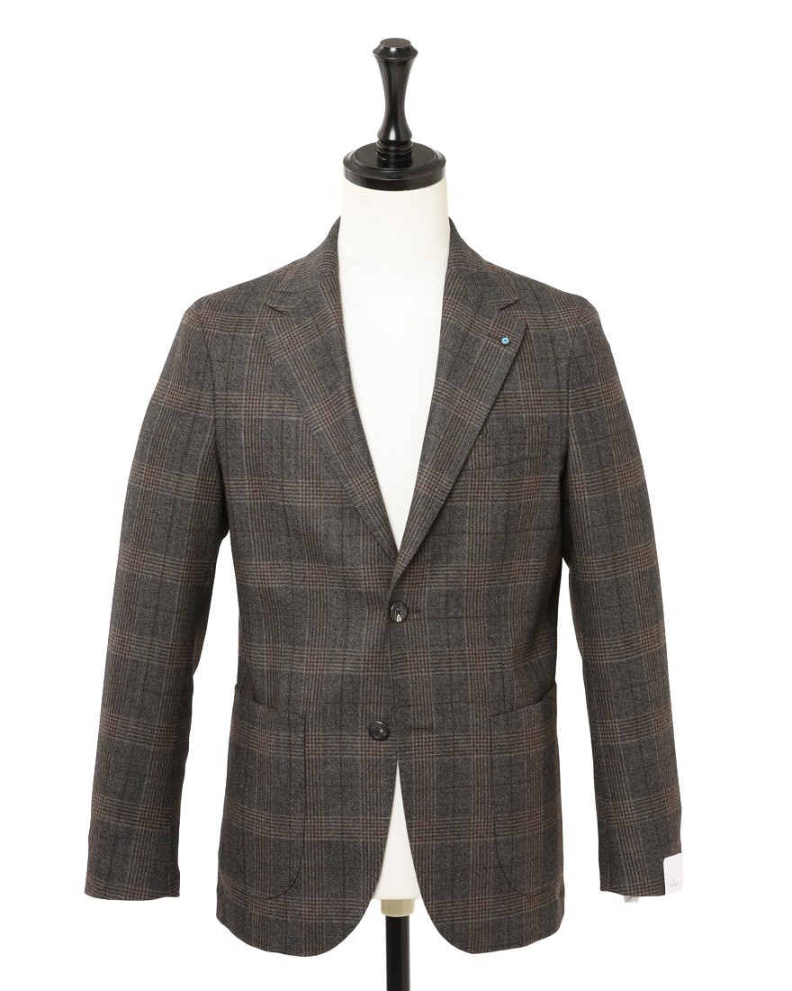 GIAMPAOLOグレンチェック シングルジャケット【MURAT】c0