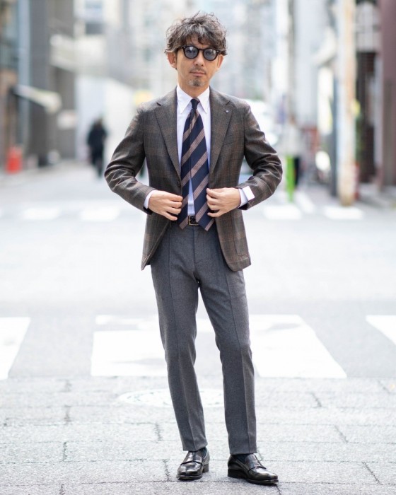 GIAMPAOLOグレンチェック シングルジャケット【MURAT】ma