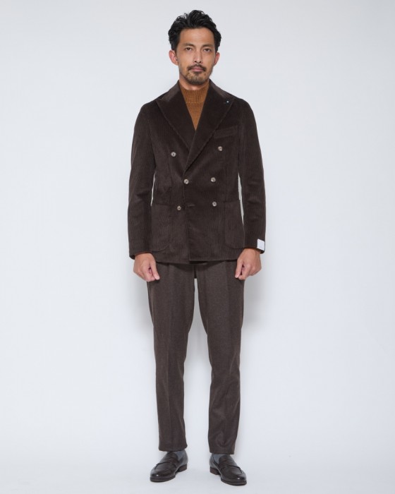 GIAMPAOLOコーデュロイ ダブルジャケット【TRANI】01l