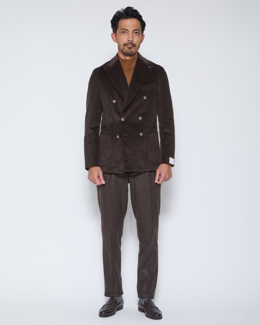 GIAMPAOLOコーデュロイ ダブルジャケット【TRANI】01l