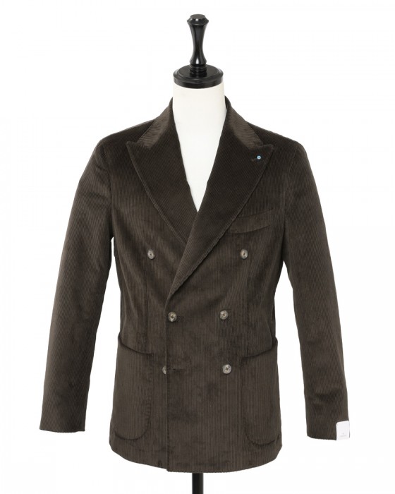 GIAMPAOLOコーデュロイ ダブルジャケット【TRANI】c0