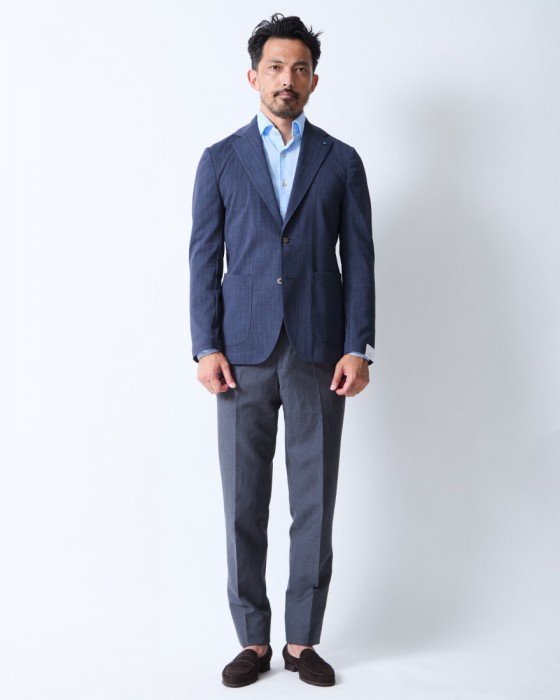 GIAMPAOLOコットンストレッチ 2B ジャケット【VILLANOVA】01l