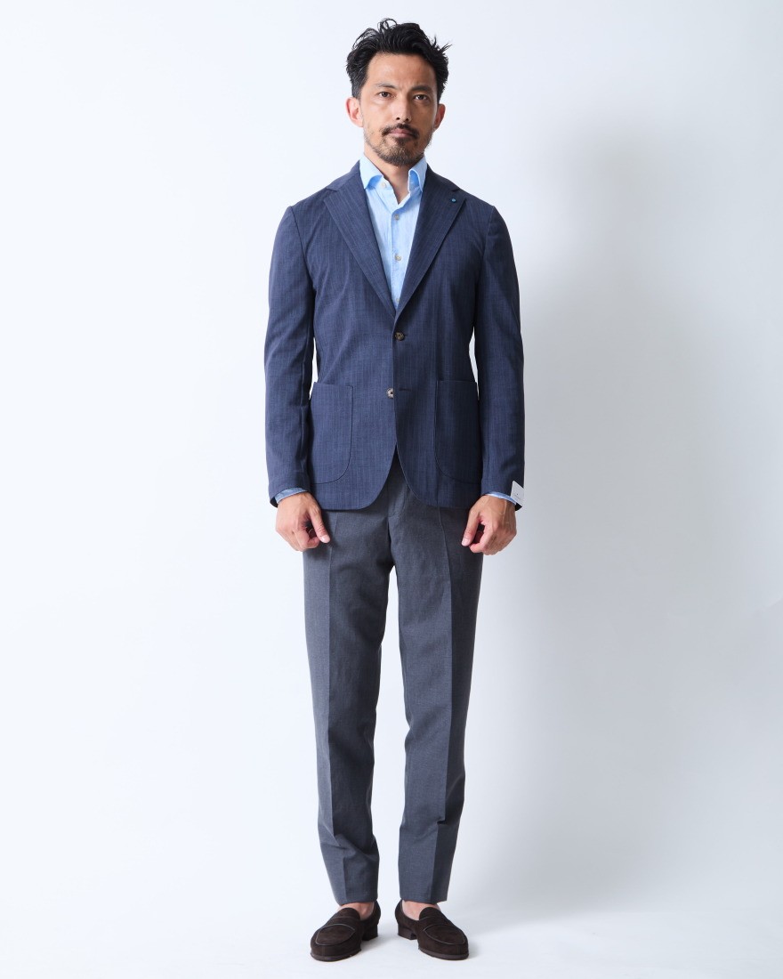 GIAMPAOLOコットンストレッチ 2B ジャケット【VILLANOVA】01l