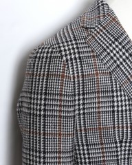 TAGLIATORE(タリアトーレ)ウールシルクリネン グレンチェック 2ボタンシングルジャケット