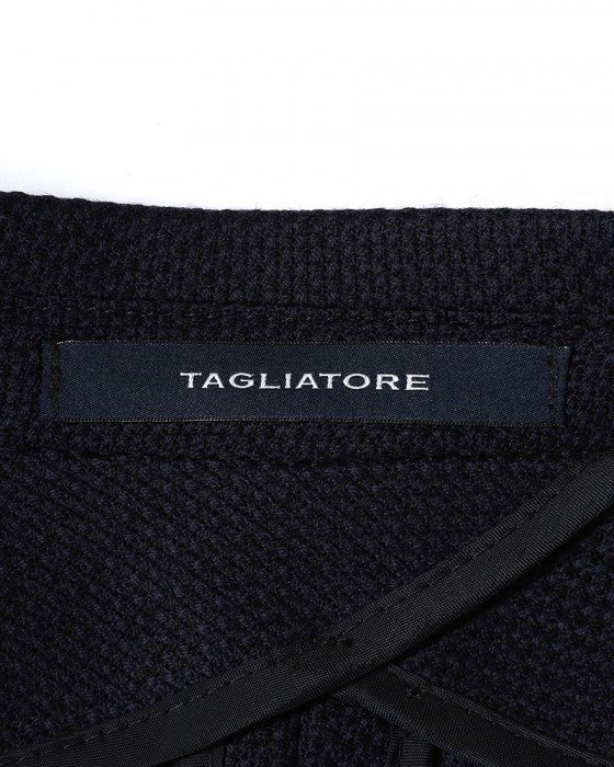 TAGLIATORESuper100'sウール ホップサックネイビージャケット【MONTECARLO/モンテカルロ】16l