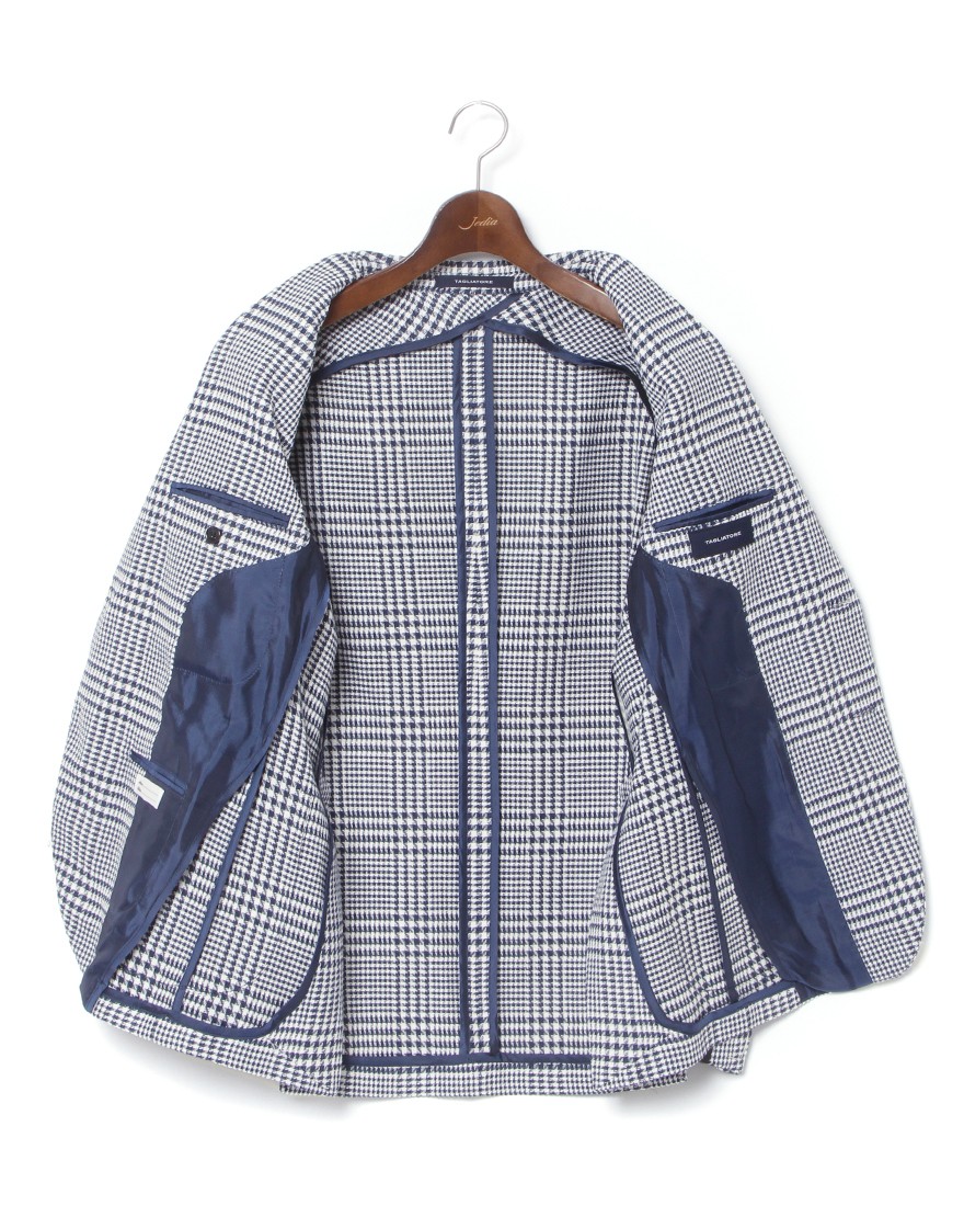 TAGLIATOREコットンウール  グレンチェック 2Bシングル ジャケット【MONTECARLO/モンテカルロ】12l