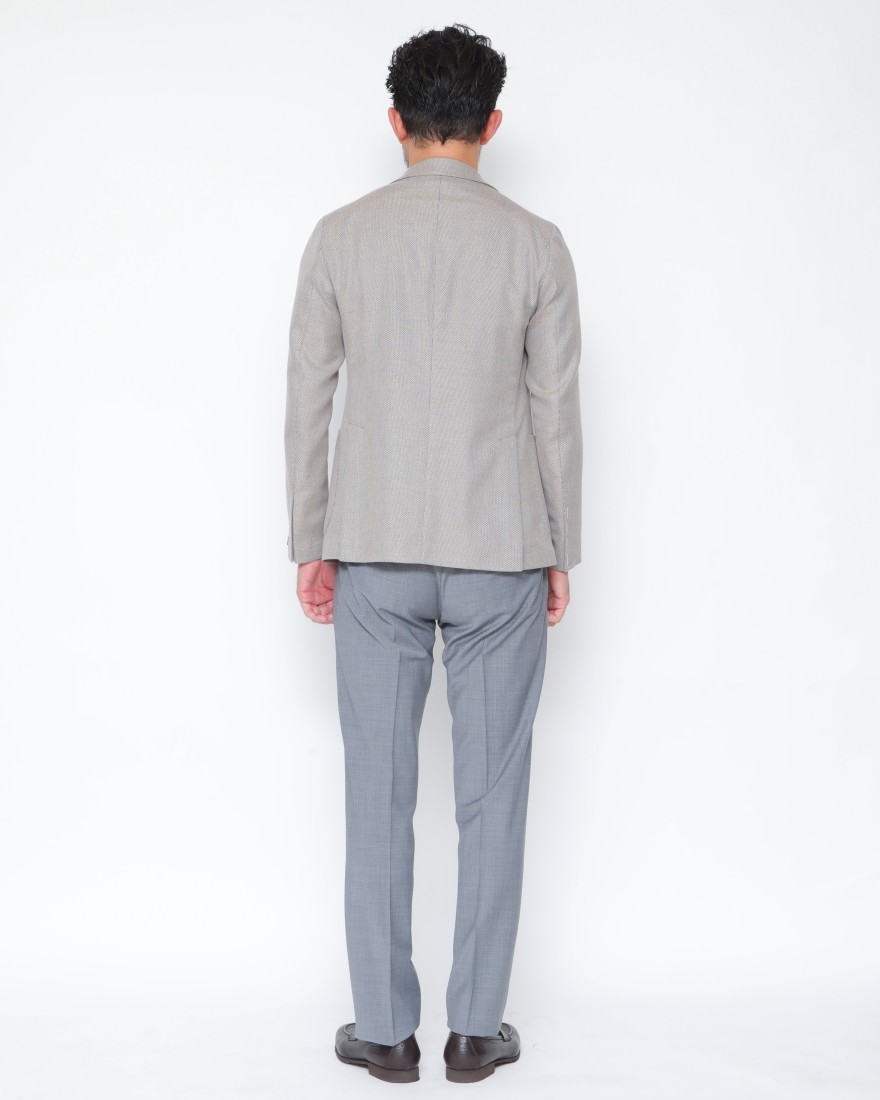 TAGLIATOREコットンウール ホップサック 2Bシングル ジャケット 【MONTECARLO/モンテカルロ】03l