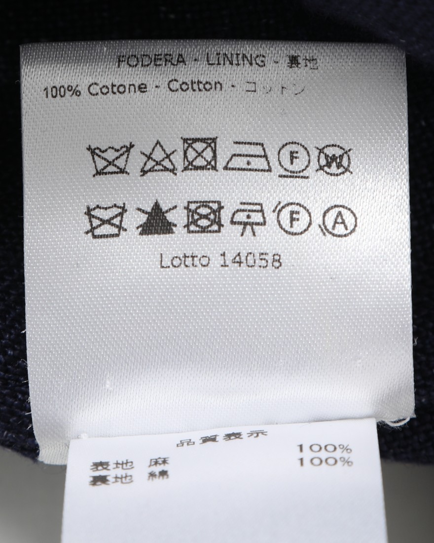 リネン ネイビーベルテッドサファリジャケット Linea Sahariana De Petrillo デ ペトリロ Tokyolife