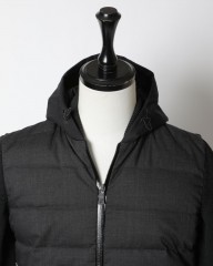 HERNO(ヘルノ)HERNO Laminar GORE-TEX×ウールニット フーデッドブルゾン