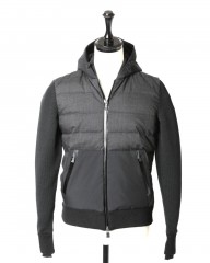 HERNO(ヘルノ)HERNO Laminar GORE-TEX×ウールニット フーデッドブルゾン