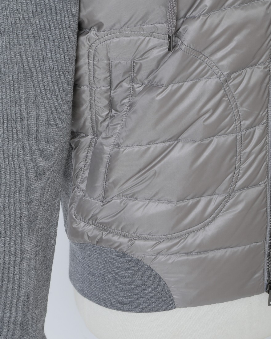 ダウン＆フェザー 袖切り替えウールコットン フーデッドブルゾン【Herno resort/ヘルノリゾート】｜HERNO（ヘルノ）｜TOKYOlife