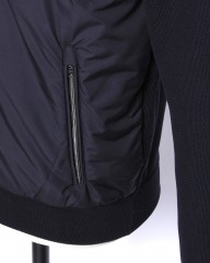 Herno異素材コンビ フーデッドブルゾン【Herno】mb_07l