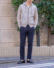 Herno異素材コンビ フーデッドブルゾン【Herno】mb_ma