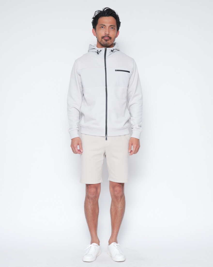 Hernoナイロン切替 ジップアップ スウェットパーカー【FUNCTIONAL WARDROBE】01l