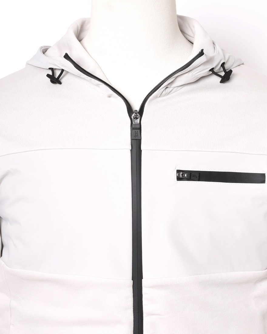 Hernoナイロン切替 ジップアップ スウェットパーカー【FUNCTIONAL WARDROBE】05l