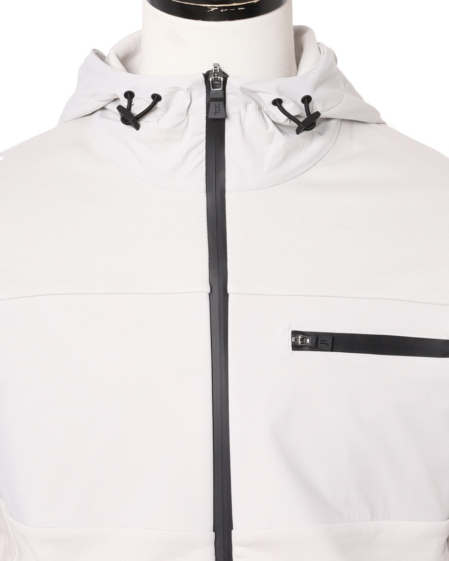 Hernoナイロン切替 ジップアップ スウェットパーカー【FUNCTIONAL WARDROBE】06l