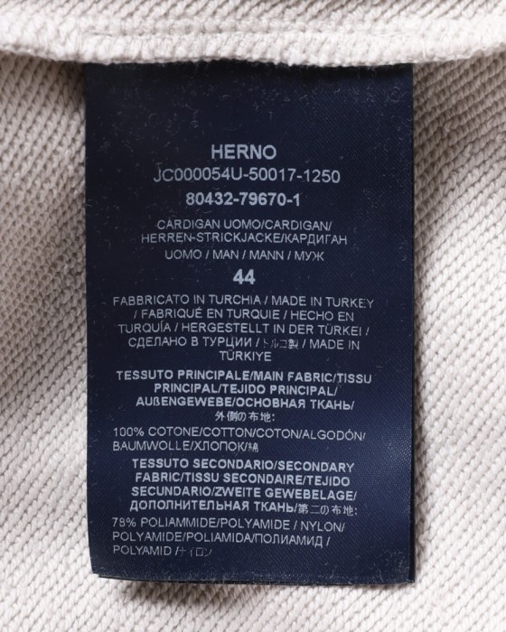 Hernoナイロン切替 ジップアップ スウェットパーカー【FUNCTIONAL WARDROBE】27l
