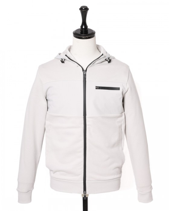 Hernoナイロン切替 ジップアップ スウェットパーカー【FUNCTIONAL WARDROBE】c0