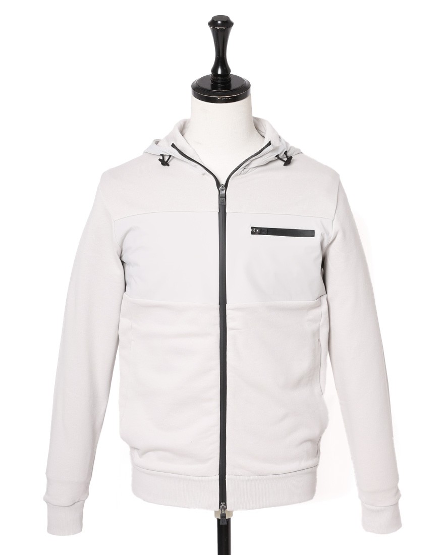 Hernoナイロン切替 ジップアップ スウェットパーカー【FUNCTIONAL WARDROBE】c0