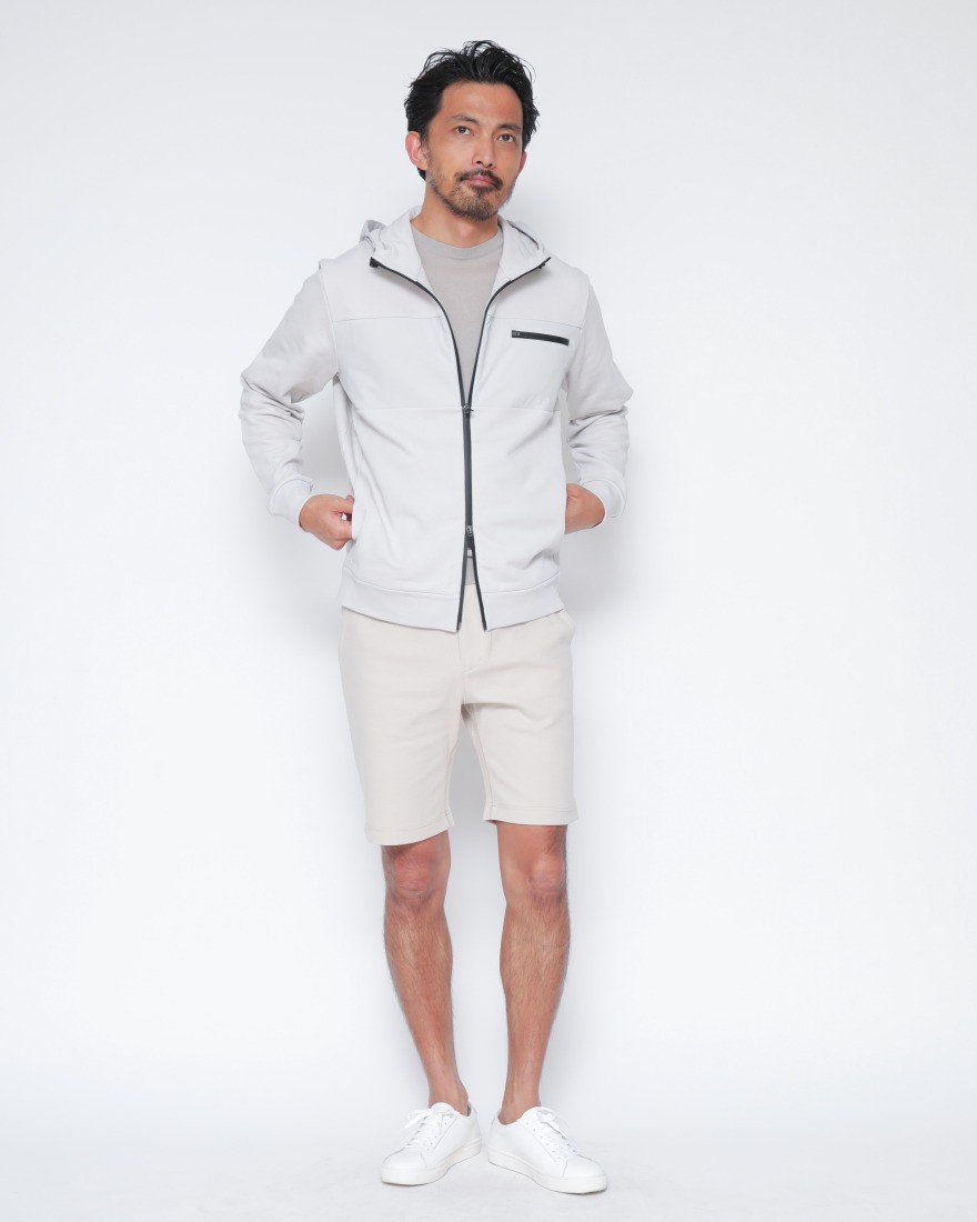 Hernoナイロン切替 ジップアップ スウェットパーカー【FUNCTIONAL WARDROBE】ma