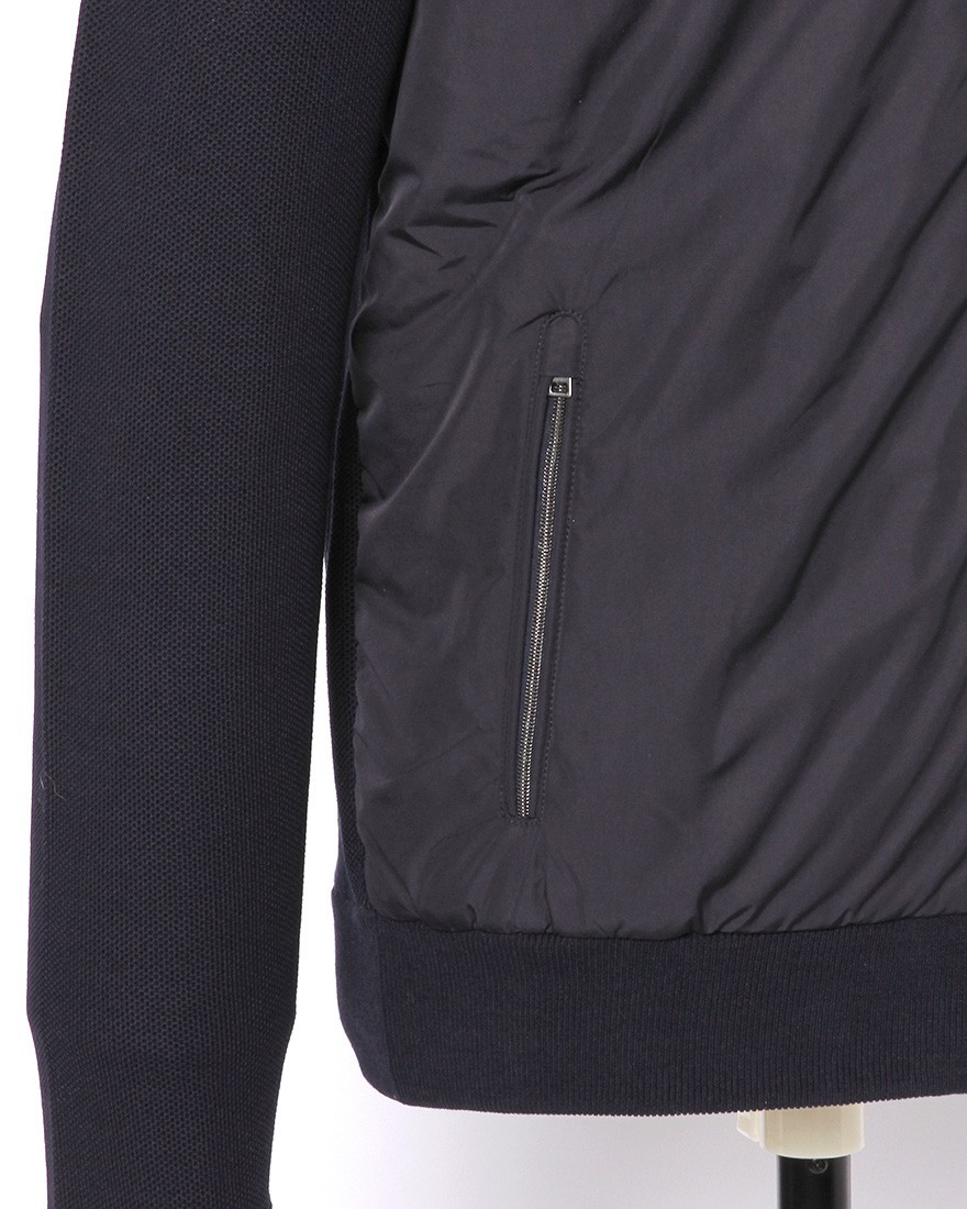 Herno異素材コンビ フーデッドニットブルゾン【Herno】05l
