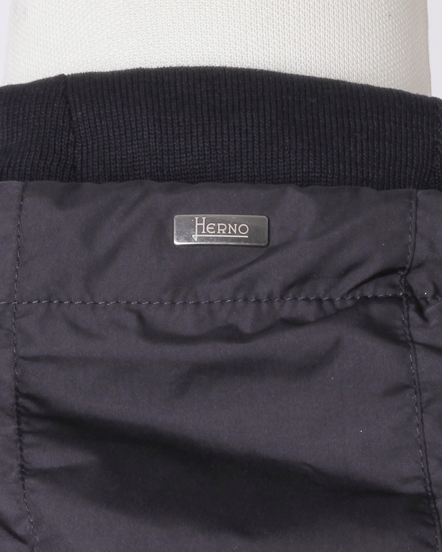 Herno異素材コンビ フーデッドニットブルゾン【Herno】11l