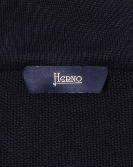 Herno異素材コンビ フーデッドニットブルゾン【Herno】13l