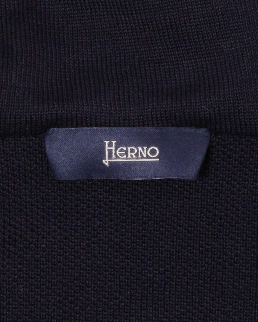 Herno異素材コンビ フーデッドニットブルゾン【Herno】13l