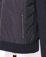 Herno異素材コンビ フーデッドニットブルゾン【Herno】mb_06l