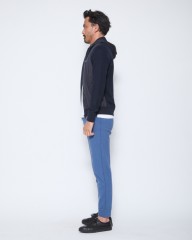 Herno異素材コンビ フーデッドニットブルゾン【Herno】mb_22l