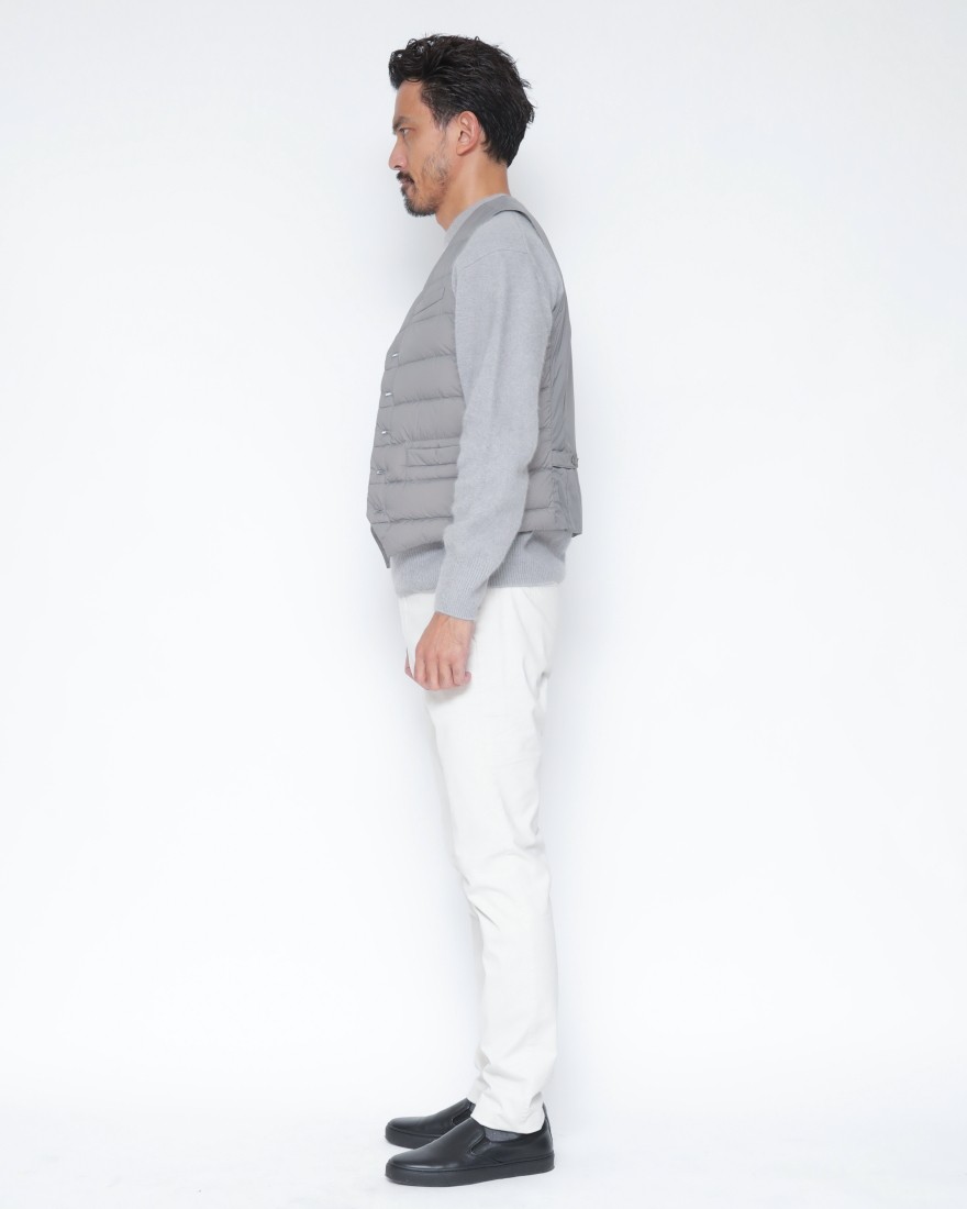 Hernoダウン＆フェザー ナイロンシングルジレ【Herno Legend】02l