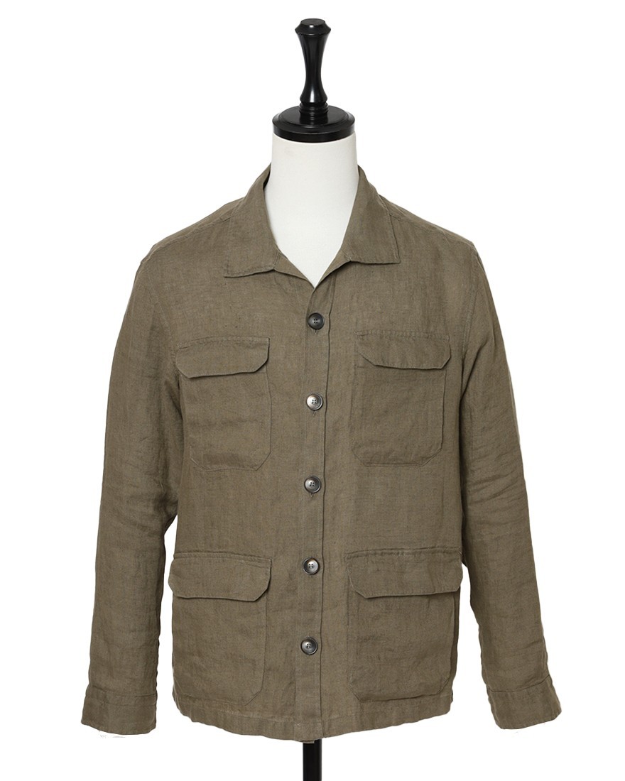 Hernoリネン サファリジャケット【Herno】ma