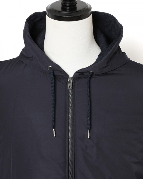 Herno異素材コンビ フーデッドニットブルゾン【Herno】06l