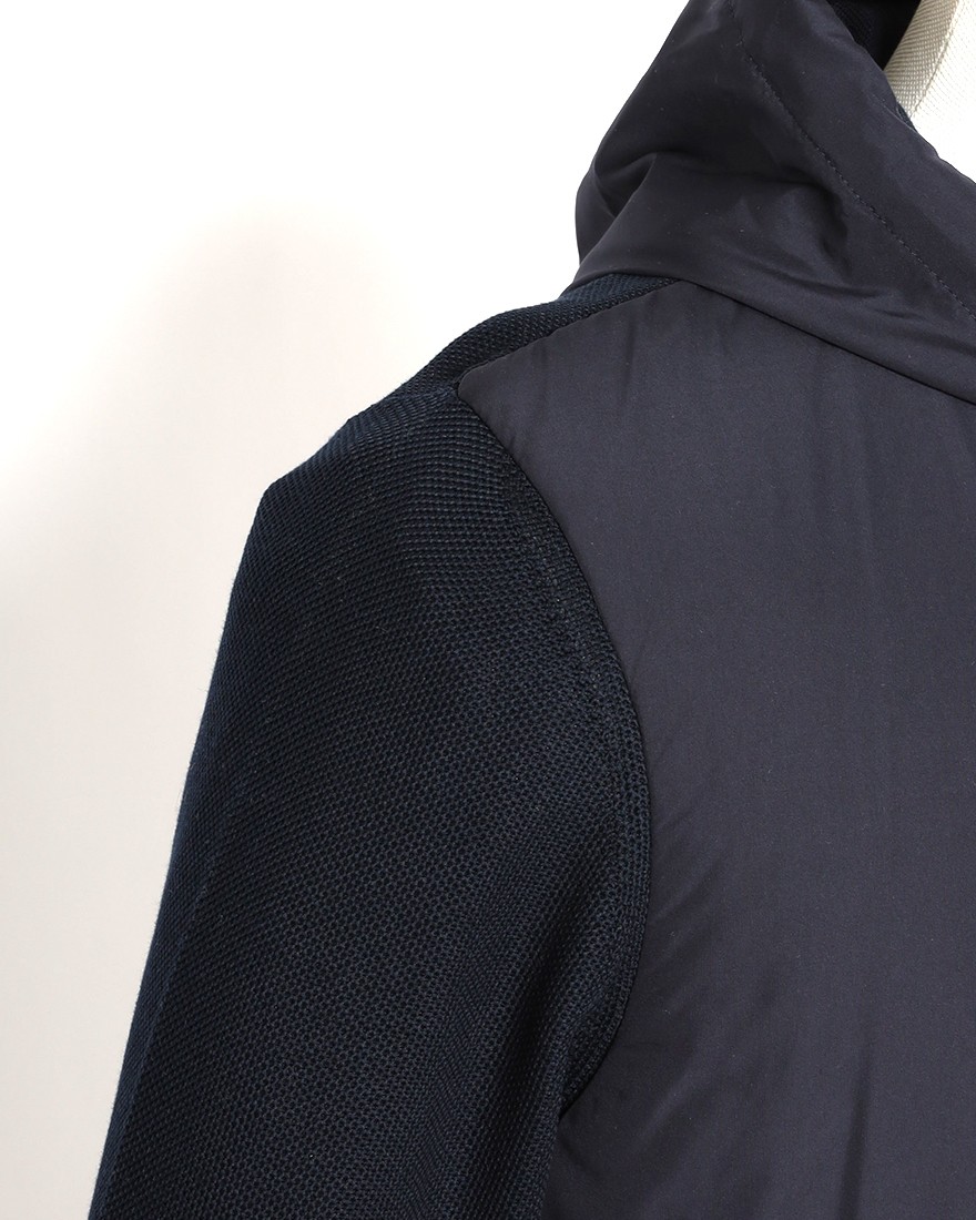 Herno異素材コンビ フーデッドニットブルゾン【Herno】09l