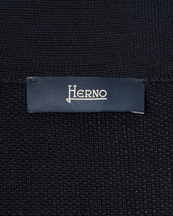 Herno異素材コンビ フーデッドニットブルゾン【Herno】17l