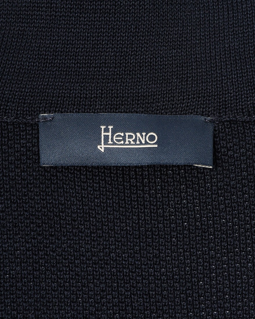 Herno異素材コンビ フーデッドニットブルゾン【Herno】17l