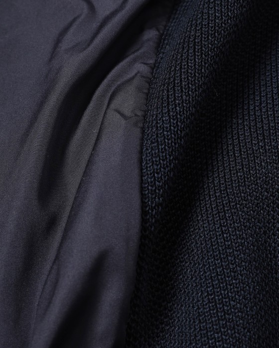 Herno異素材コンビ フーデッドニットブルゾン【Herno】25l