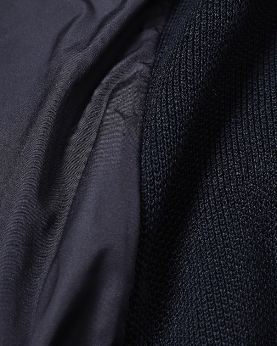 Herno異素材コンビ フーデッドニットブルゾン【Herno】25l