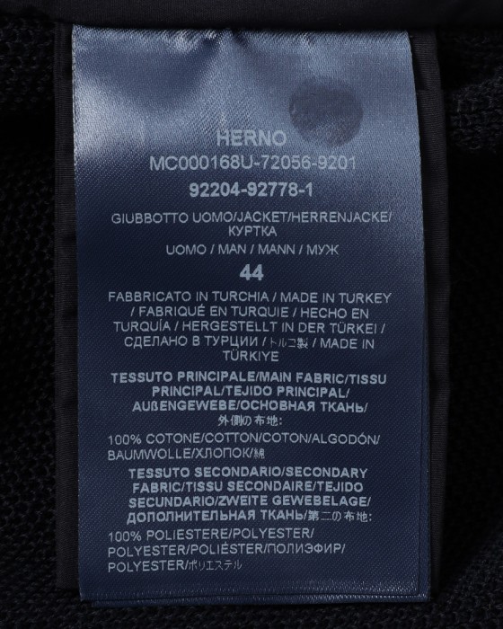 Herno異素材コンビ フーデッドニットブルゾン【Herno】26l