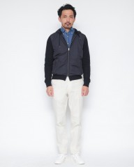 Herno異素材コンビ フーデッドニットブルゾン【Herno】mb_01l